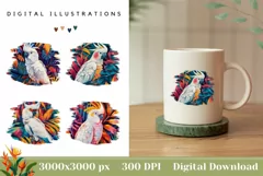 Cockatoo Clipart, Cockatoo Illustration, Cute Cockatoo PNG Product Image 1