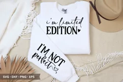 i'm limited edition i'm not perfect SVG - T-Shirt Design Product Image 1