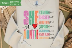 She Is Auntie SVG | Mother Day PNG | Happy Mother's Day SVG Product Image 1