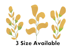 Golden Leaf Trio Embroidery Design Product Image 1