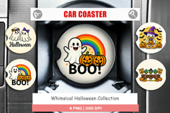 Whimsical Halloween Car Coaster Product Image 1