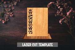 Reserved Table Stand SVG Laser Cut Product Image 1