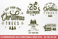 Farmhouse Old Christmas Sign SVG Product Image 1