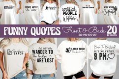 Funny Quotes Front &amp; Back SVG Bundle Product Image 1