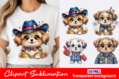 Cowgirl Puppy Clipart PNG Product Image 1
