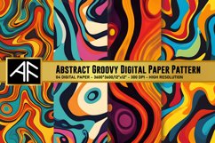 Abstract Groovy Digital Paper Pattern Product Image 1