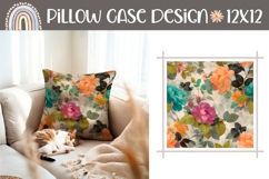 Colorful Pillow Case, Cute Flowers Pillow Sublimation Product Image 1