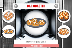 Car Coaster Hot Cross Buns Product Image 1