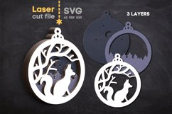 Fox Christmas Tree Toy SVG laser cut file for Glowforge Product Image 2