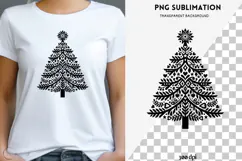 Christmas tree silhouette png design for T-shirts Product Image 1