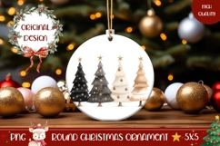 Boho Christmas Ornament, Christmas Tree Ornament PNG Product Image 1