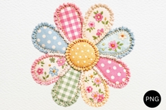Patchwork Daisy PNG, Vintage Spring/Summer Sublimation Product Image 1