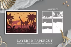 Africa cricut SVG layered papercut / Africa layered paper Product Image 1