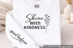 Shine With Kindness Christian Floral Sleeve PNG Design Product Image 2