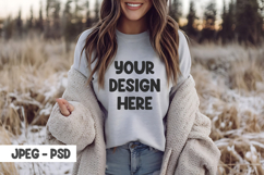 Female model t-shirt mockup psd &amp; jpeg Product Image 1