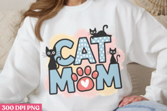 Cat Mom PNG, Cat Mom Sublimation PNG Product Image 2