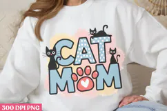 Cat Mom PNG, Cat Mom Sublimation PNG Product Image 2