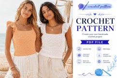Ruffle Strap Tank Top Crochet Pattern PDF Product Image 6