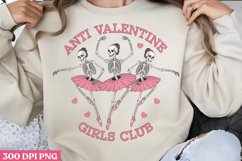 Anti valentine girls club PNG, Retro Valentines Sublimatio Product Image 2