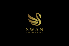 Swan Gold Logo Vector Illustration Product Image 1