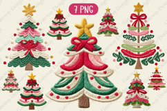 Crochet Yarn Christmas Tree PNG sublimation Bundle/31 design Product Image 2