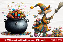 Whimsical Halloween Clipart ,Hand-Drawn Fall Holiday Product Image 1