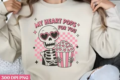 My heart pops for you PNG,Retro Valentine PNG Product Image 1