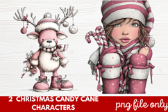 Christmas Candy Cane Characters Clipart Product Image 1