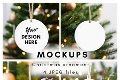 Round Ornament Christmas Mockup Product Image 2