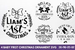 Baby First Christmas Ornament SVG Product Image 1