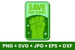 Green Save Our Planet Sustainability, Save The Planet SVG Product Image 1