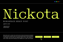 Nickota - Monospace Serif Font Product Image 1
