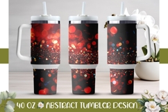Red Glitter Tumbler Wrap Design, Red 40 Oz Tumbler Template Product Image 1
