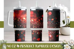 Red Glitter Tumbler Wrap Design, Red 40 Oz Tumbler Template Product Image 1