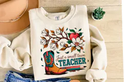 Just a small town Teacher Svg Design | Shirt Svg Product Image 2