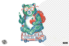 Back To School Teddy Bear Clipart Product Image 1