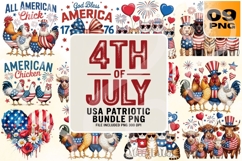 4th of July Patriotic Animal PNG Bundle Product Image 2