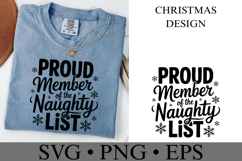 Proud member of the Naughty List Svg | Shirt Svg Product Image 2