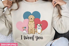 I Woof You PNG, Valentine Dog Sublimation PNG Product Image 1