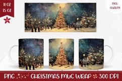 Christmas Tree Mug Template, Cozy Winter Mug Sublimation Product Image 1