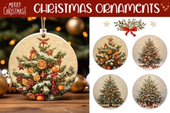 Art Christmas Tree Ornament Designs, Christmas Gift Tags Product Image 1