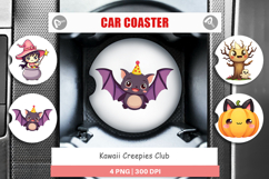 Car Coaster Kawaii Creepy Club Product Image 1