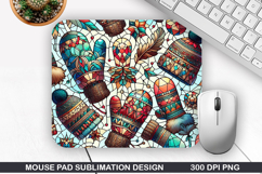Mouse Pad Sublimation, Christmas Mouse Pad PNG Design Product Image 1