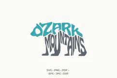Ozark Mountains SVG PNG | Bear Word Art Cut File | Missouri Product Image 1