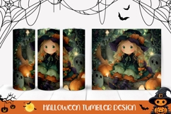 Halloween Witch Tumbler, Kawaii Witch Sublimation Product Image 1