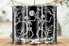 Tumbler laser svg| 20oz Tumbler Halloween Skeletons wrap Product Image 1