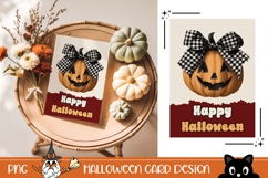 Happy Halloween Greeting Card, Halloween Wall Art Print Product Image 1