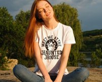 Meet Me At The Haunted House SVG, Trendy Halloween Shirt Product Image 4