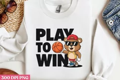 Play to Win PNG, Cute Animal Sublimation PNG Product Image 2