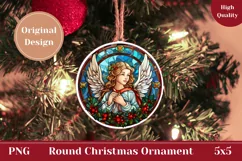 Christmas Angel Ornament, Christmas Product Tag Sublimation Product Image 1